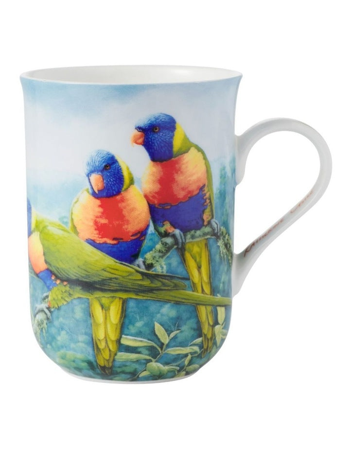 Birds of Australia KC 10 Year Anniversary Mug 300ml Lorikeet in Multi