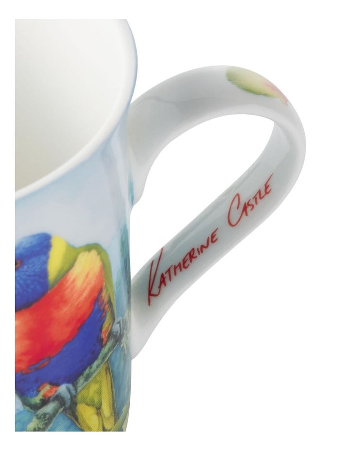 Birds of Australia KC 10 Year Anniversary Mug 300ml Lorikeet in Multi