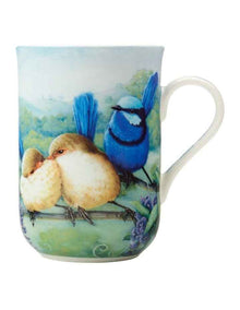 Birds Of Australia KC 10 Year Anniversary Mug 300ml Splendid Fairy Wren in Multi
