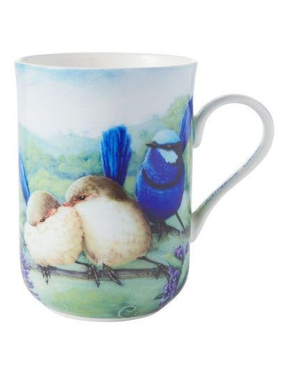 Birds Of Australia KC 10 Year Anniversary Mug 300ml Splendid Fairy Wren in Multi