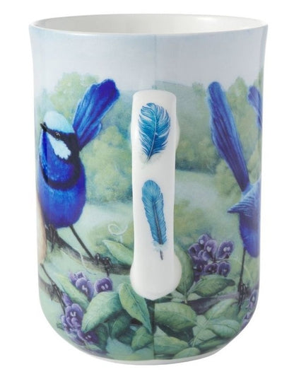 Birds Of Australia KC 10 Year Anniversary Mug 300ml Splendid Fairy Wren in Multi