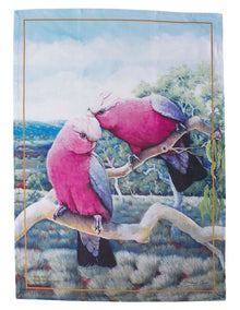 Birds of Australia KC 10yr Anniversary Tea Towel 50x70cm Galah Print