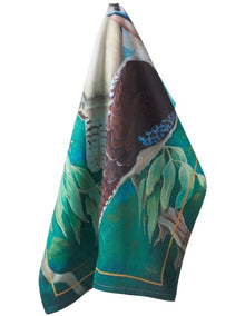 Birds of Australia Katherine Castle 10 year Anniversary 50x70cm Tea Towel Kookaburra Print