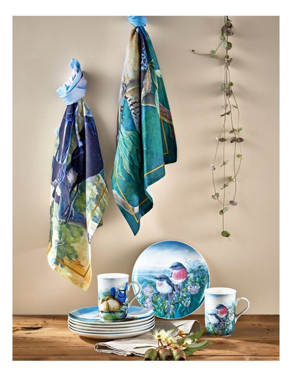 Birds of Australia Katherine Castle Tea Towel 50x70cm Magpie Print