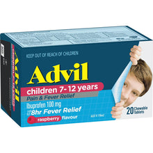 Advil Childrens Pain & Fever Relief Ibuprofen Chewable Tablets 20 pack