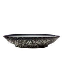 Caviar 25cm Footed Bowl Granite in Black