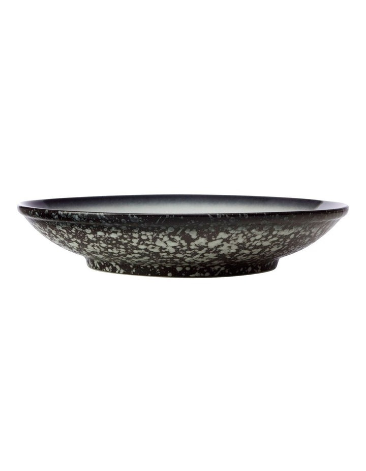 Caviar 25cm Footed Bowl Granite in Black