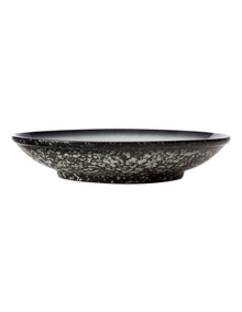 Caviar 25cm Footed Bowl Granite in Black