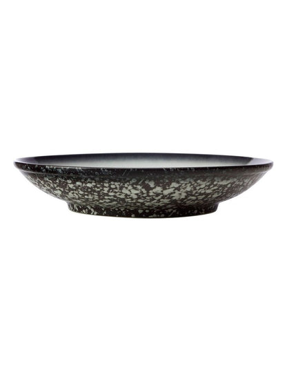 Caviar 25cm Footed Bowl Granite in Black