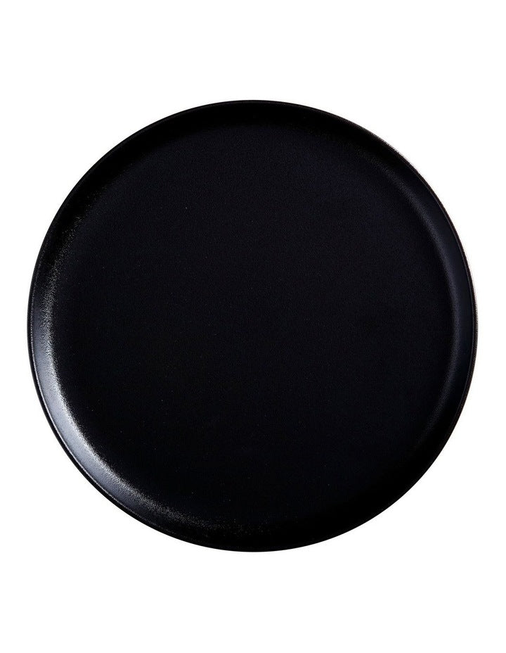 Caviar High Rim Platter 28cm in Black
