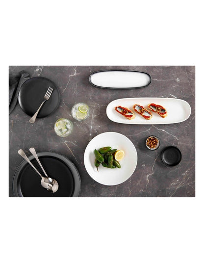 Caviar High Rim Platter 28cm in Black