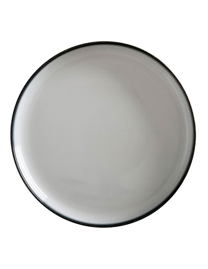 Caviar High Rim Platter Granite 28cm in Black/White