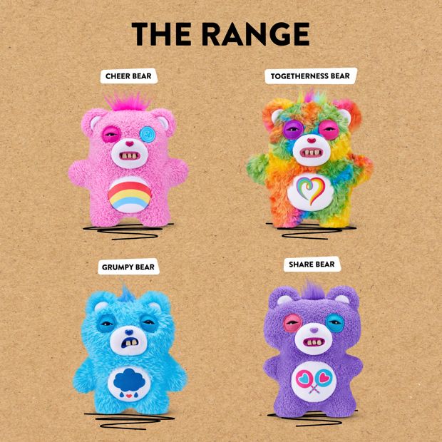 Fuggler Care Bears Plush 9in S1 - Assorted