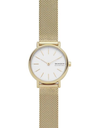 Signatur Slim Gold Tone Gold Stainless Steel Mesh Analog Watch SKW2693