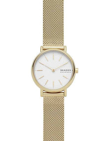 Signatur Slim Gold Tone Gold Stainless Steel Mesh Analog Watch SKW2693