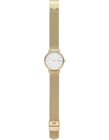 Signatur Slim Gold Tone Gold Stainless Steel Mesh Analog Watch SKW2693