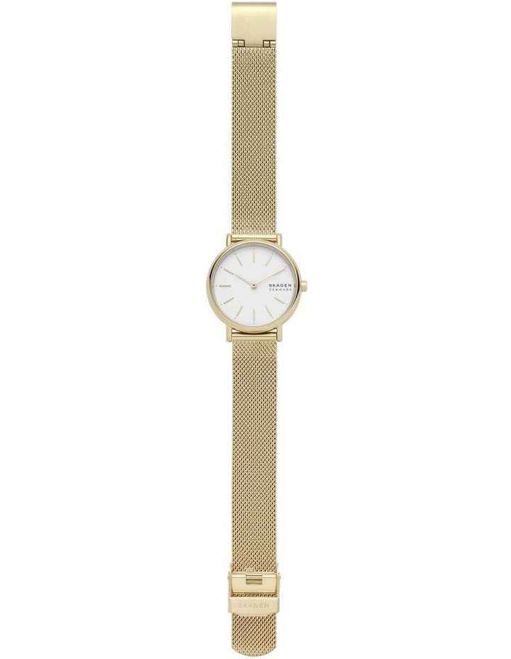 Signatur Slim Gold Tone Gold Stainless Steel Mesh Analog Watch SKW2693