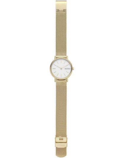 Signatur Slim Gold Tone Gold Stainless Steel Mesh Analog Watch SKW2693