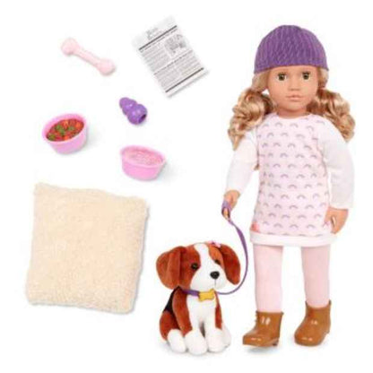 Our Generation Doll Ember with Pet Dog