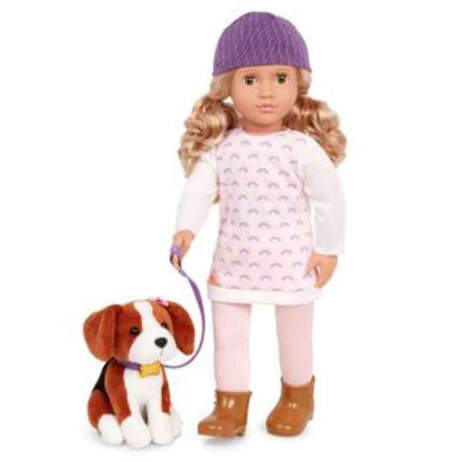 Our Generation Doll Ember with Pet Dog
