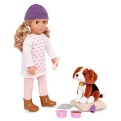 Our Generation Doll Ember with Pet Dog