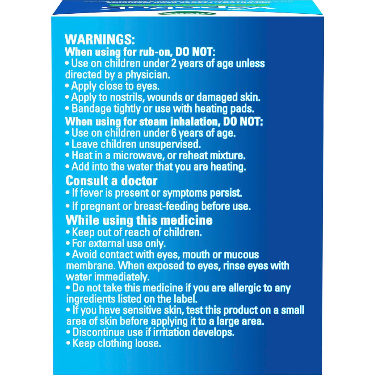 Vicks Vaporub Decongestant Rub 100g
