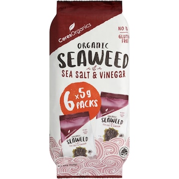 Ceres Organics Seaweed Sea Salt & Vinegar 5g x 6 pack