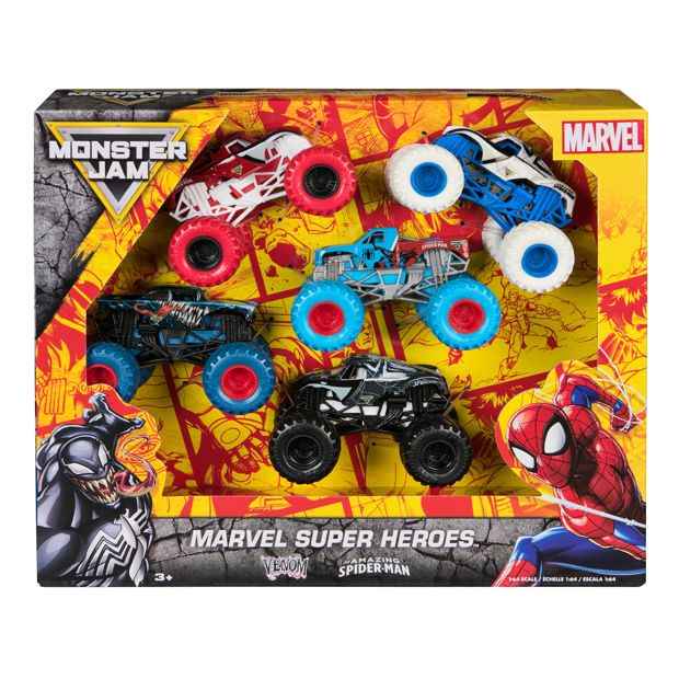 Monster Jam Marvel Super Heroes 5-Pack 1:64 Scale