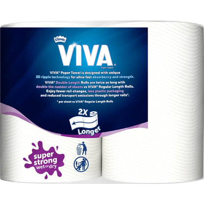 Viva Double Length Paper Towels Double Length 120 Sheets 2 Pack