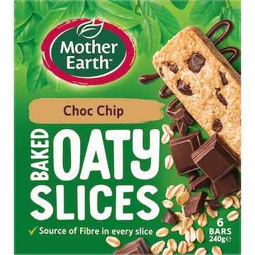 Mother Earth Chocolate Chip Oaty Slice 40g x 6 pack