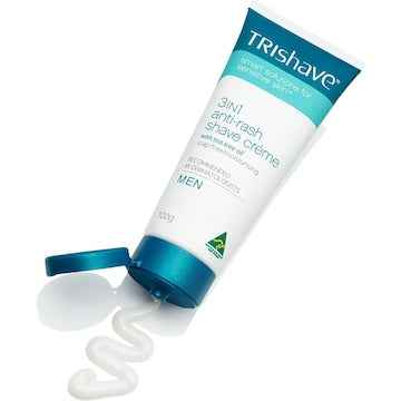 Trishave 3In1 Anti-Rash Shave Creme With Tea Tree Oil For Men 100g