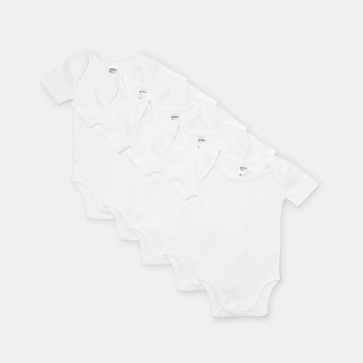 5 Pack Short Sleeve Bodysuits