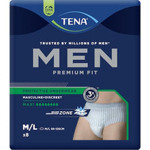 TENA Men Premium Fit Protective Underwear Level 4 Maxi M/L 8 pack