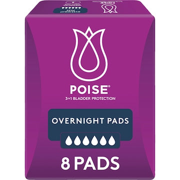 Poise Incontinence Pads Overnight 8 pack