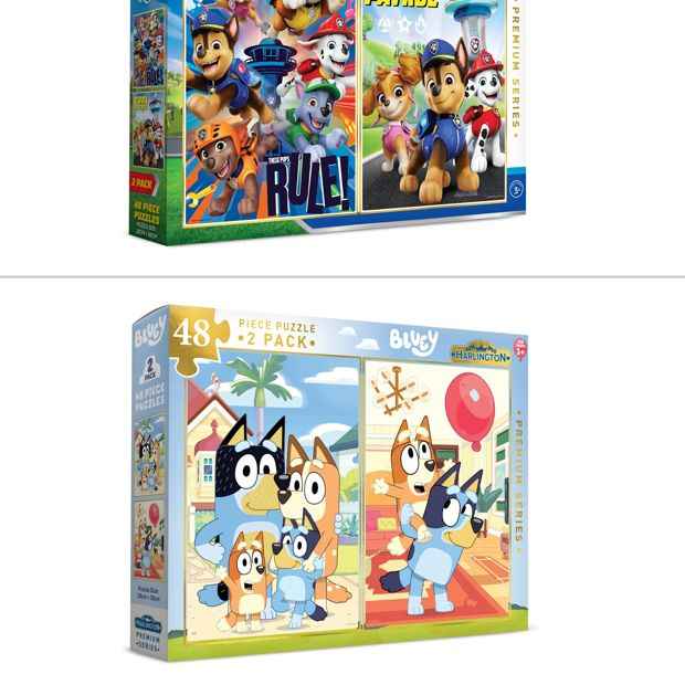 Kids' 48-Piece Puzzle Set - Assorted Designs, Pack of 2