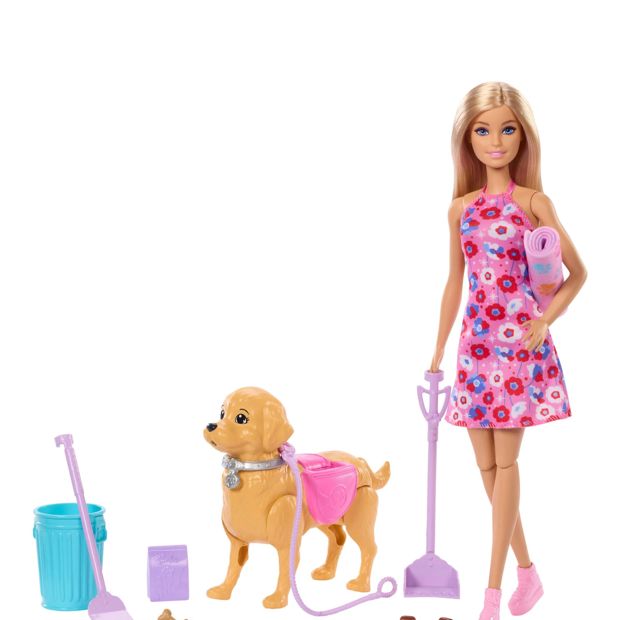 Barbie Malibu Walk & Potty Pup Toy Set