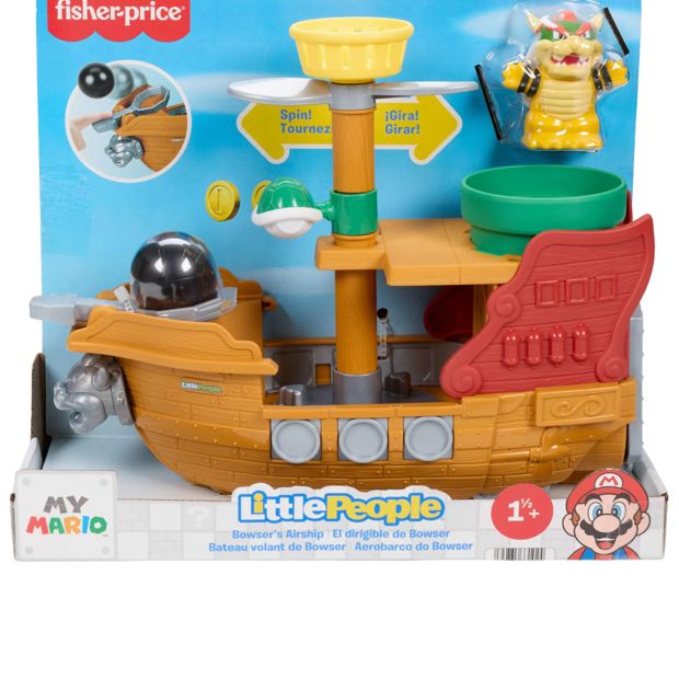Fisher-Price Little People My Mario Bowser's Airship & Figure Set