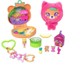 Polly Pocket Plushie Bear Compact, Doll & Keychain Playset