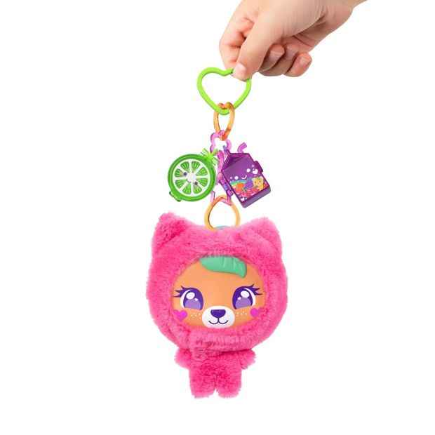 Polly Pocket Plushie Bear Compact, Doll & Keychain Playset