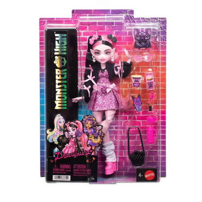 Monster High Draculaura Fashion Doll in Bow Dress and Accessories