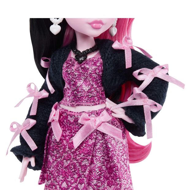 Monster High Draculaura Fashion Doll in Bow Dress and Accessories