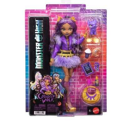 Monster High Clawdeen Wolf Fashion Doll in Furry Skirt and Accessories