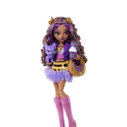 Monster High Clawdeen Wolf Fashion Doll in Furry Skirt and Accessories
