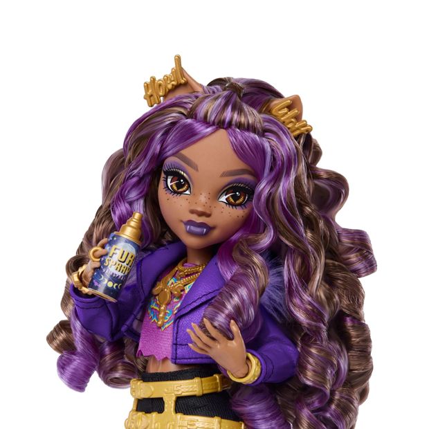 Monster High Clawdeen Wolf Fashion Doll in Furry Skirt and Accessories