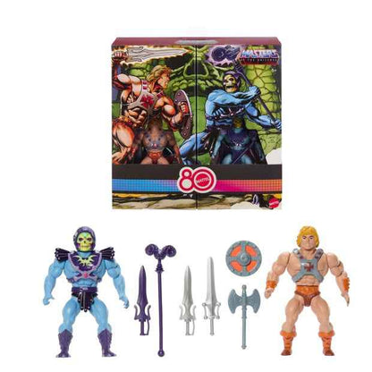 Masters of the Universe Origins Mattel 80th Anniversary Retro Punching He-Man and Skeletor