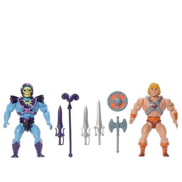 Masters of the Universe Origins Mattel 80th Anniversary Retro Punching He-Man and Skeletor