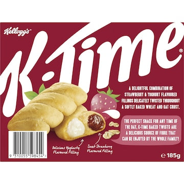 Kellogg's K Time Baked Twists Strawberry & Yoghurt Flavour Snack Bars 5 pack