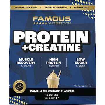 Famous Nutrition Protein Creatine Powder Vanilla 400g