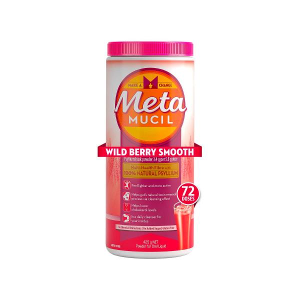METAMUCIL 72 DOSE WILD BERRY DIETARY FIBRE SUPPLEMENT 425G