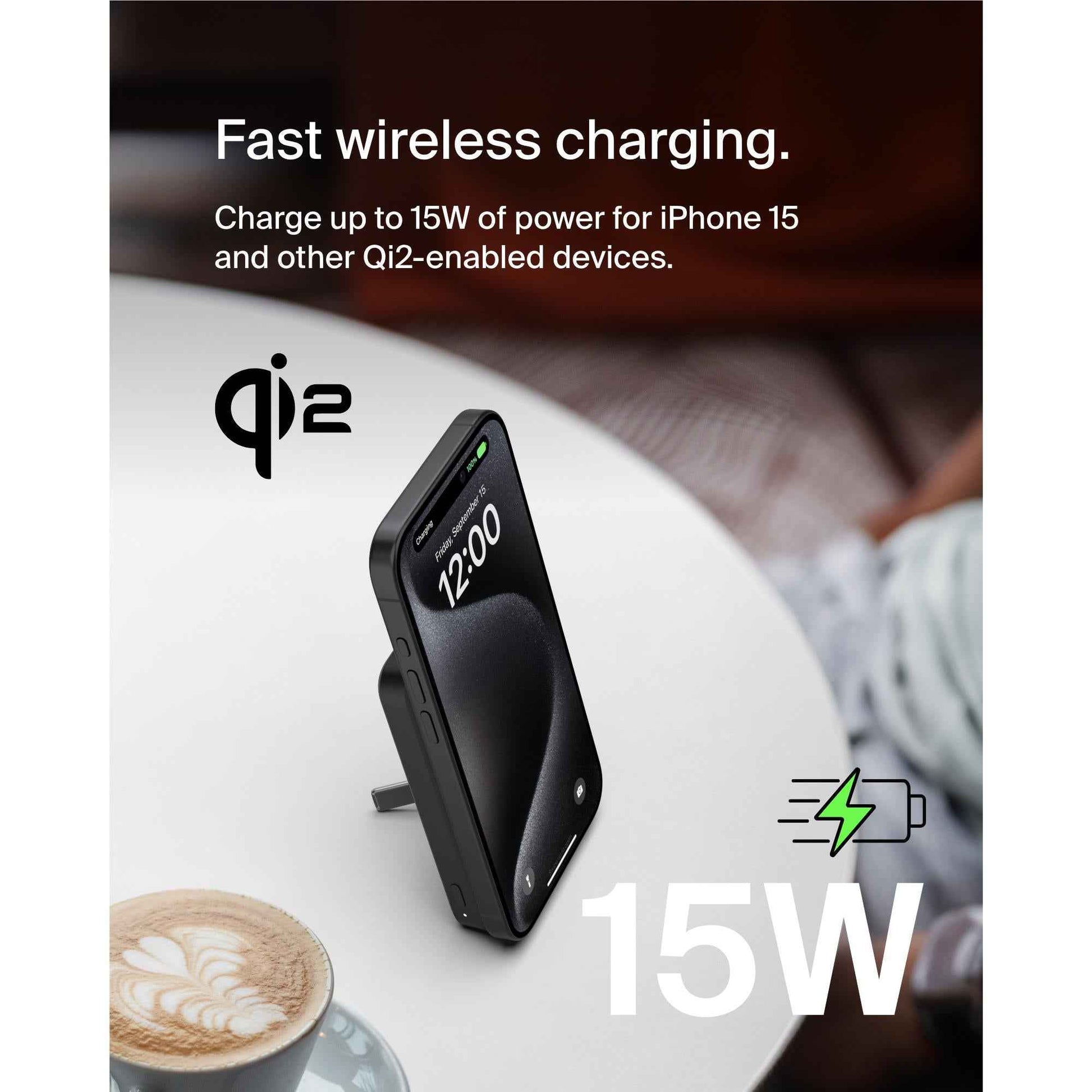 Belkin BoostCharge Pro Magnetic 5K Power Bank with Qi2 15W (Black)